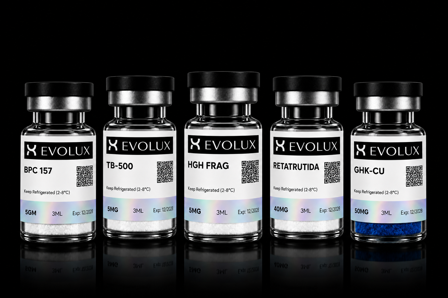 Frascos Evolux Peptides